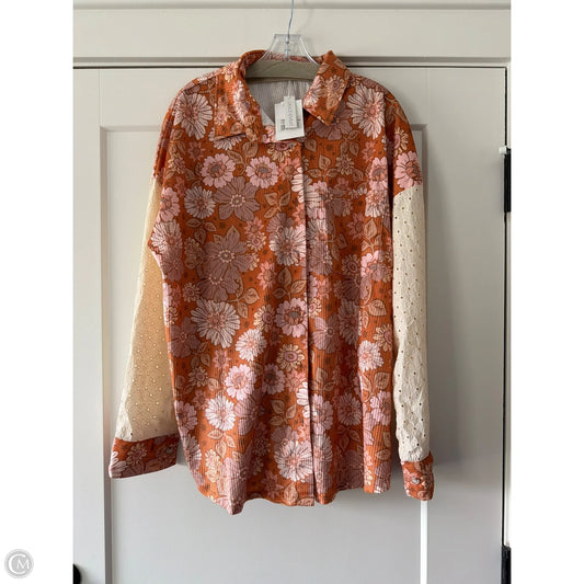 Top Long Sleeve By Clothes Mentor In Orange, Size: 2x