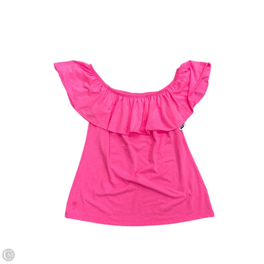 Top Short Sleeve Designer By Lilly Pulitzer In Pink, Size: S