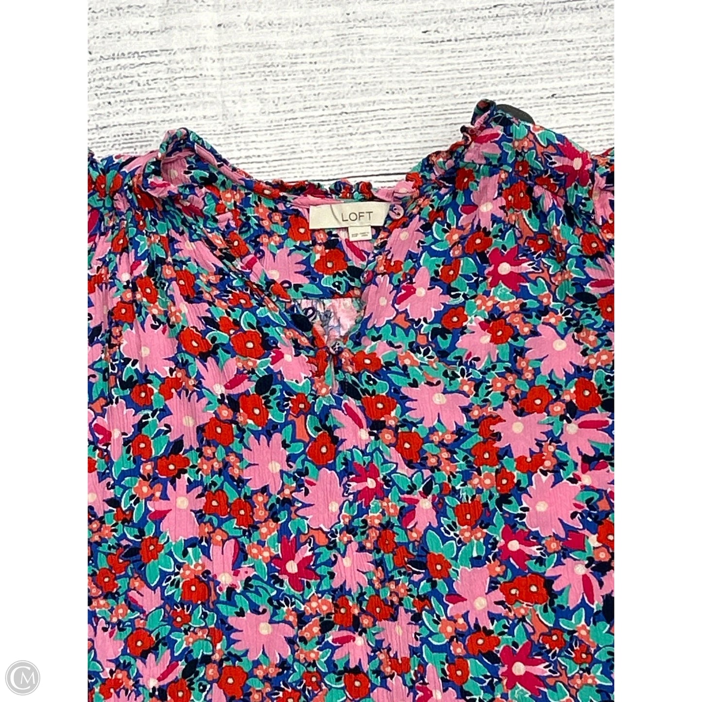 Top Short Sleeve By Loft In Pink, Size: Xsp