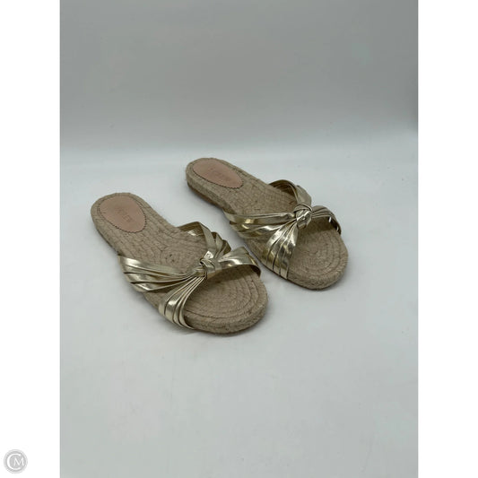 Sandals Flats By J. Crew In Gold, Size: 9