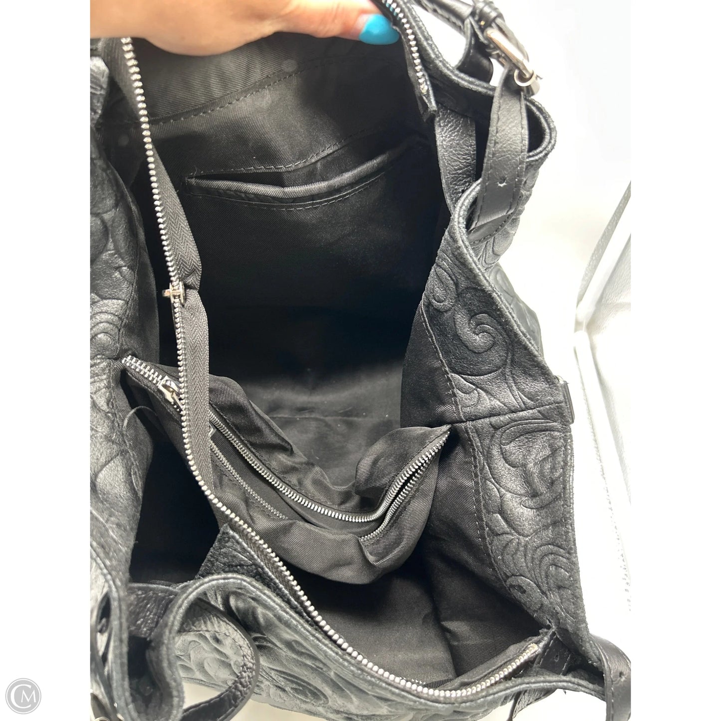 Handbag Leather By Clothes Mentor, Size: Large