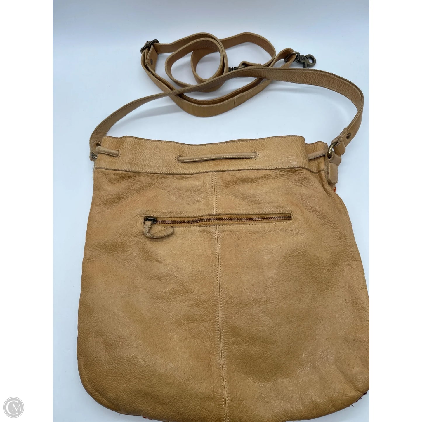 Handbag Leather By Cma, Size: Medium