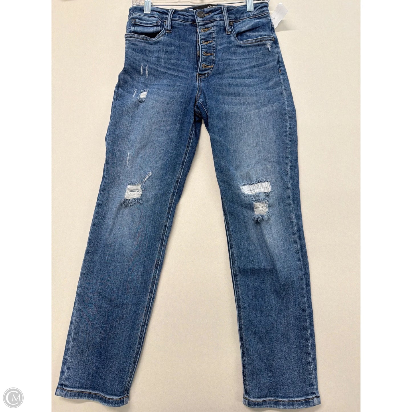 Jeans Straight By Kut In Blue Denim, Size: 4l