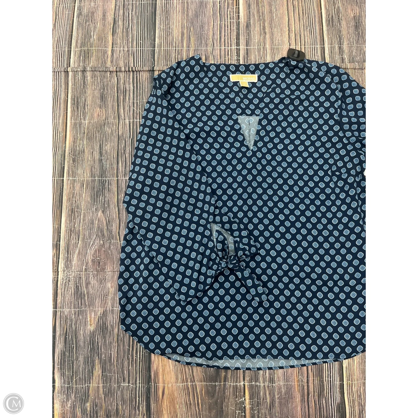 Top Long Sleeve By Michael By Michael Kors In Blue, Size: Xl