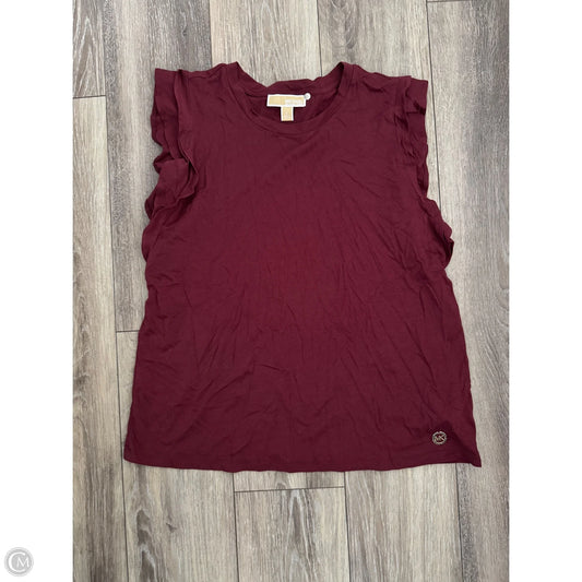 Top Short Sleeve By Michael By Michael Kors In Red, Size: Xl