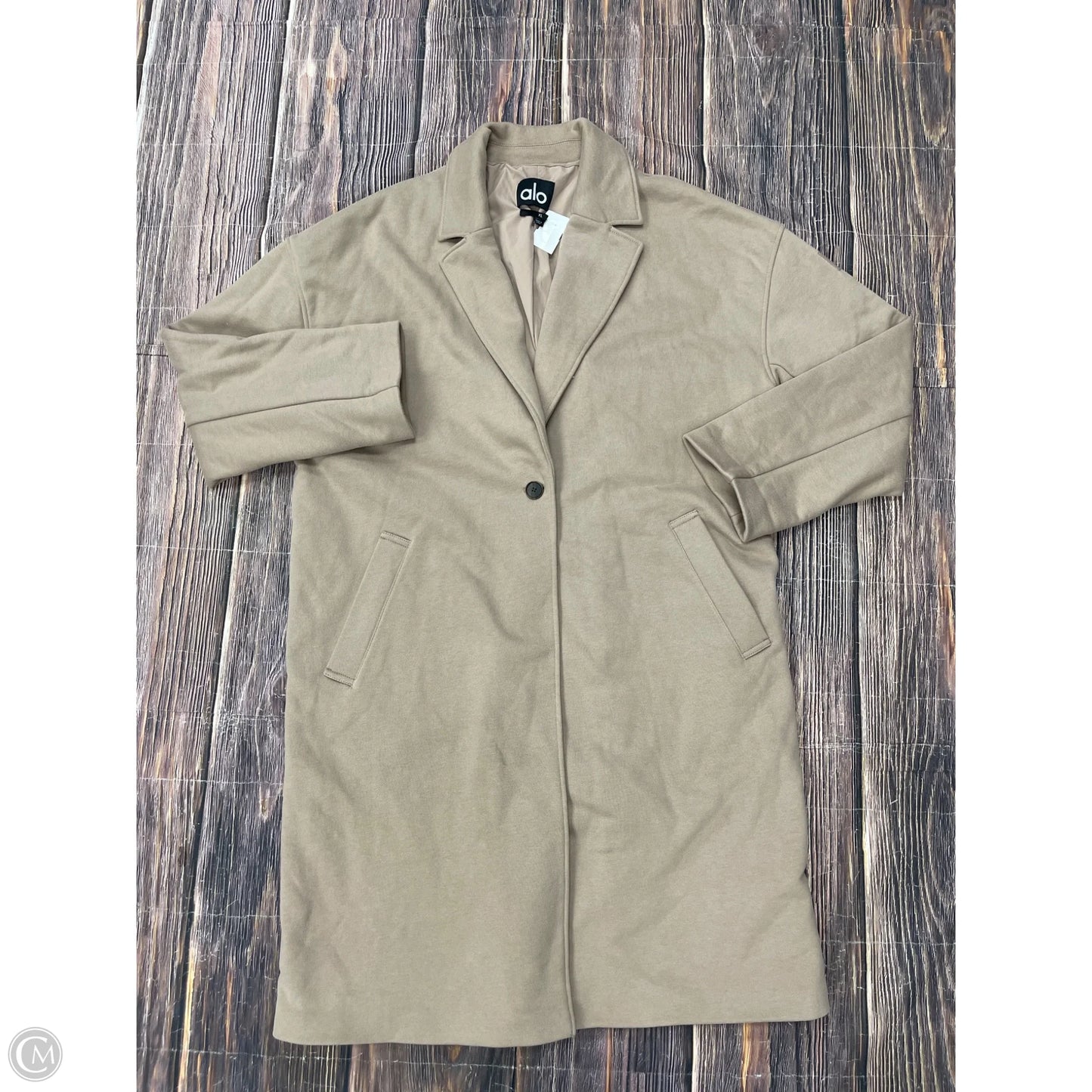 Coat Trench Coat By Alo In Taupe, Size: Xl