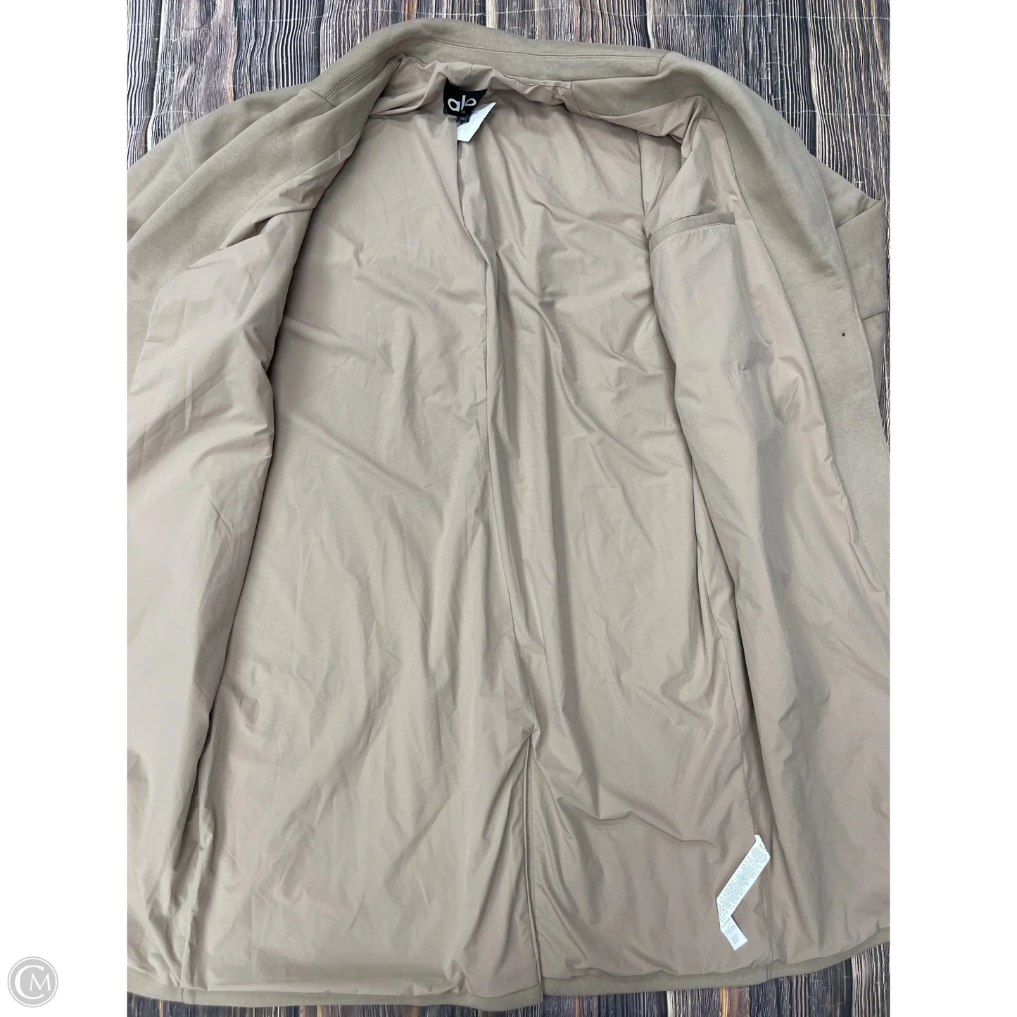 Coat Trench Coat By Alo In Taupe, Size: Xl