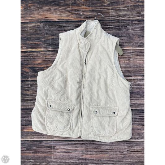 Vest Faux Fur & Sherpa By Clothes Mentor In Cream, Size: L