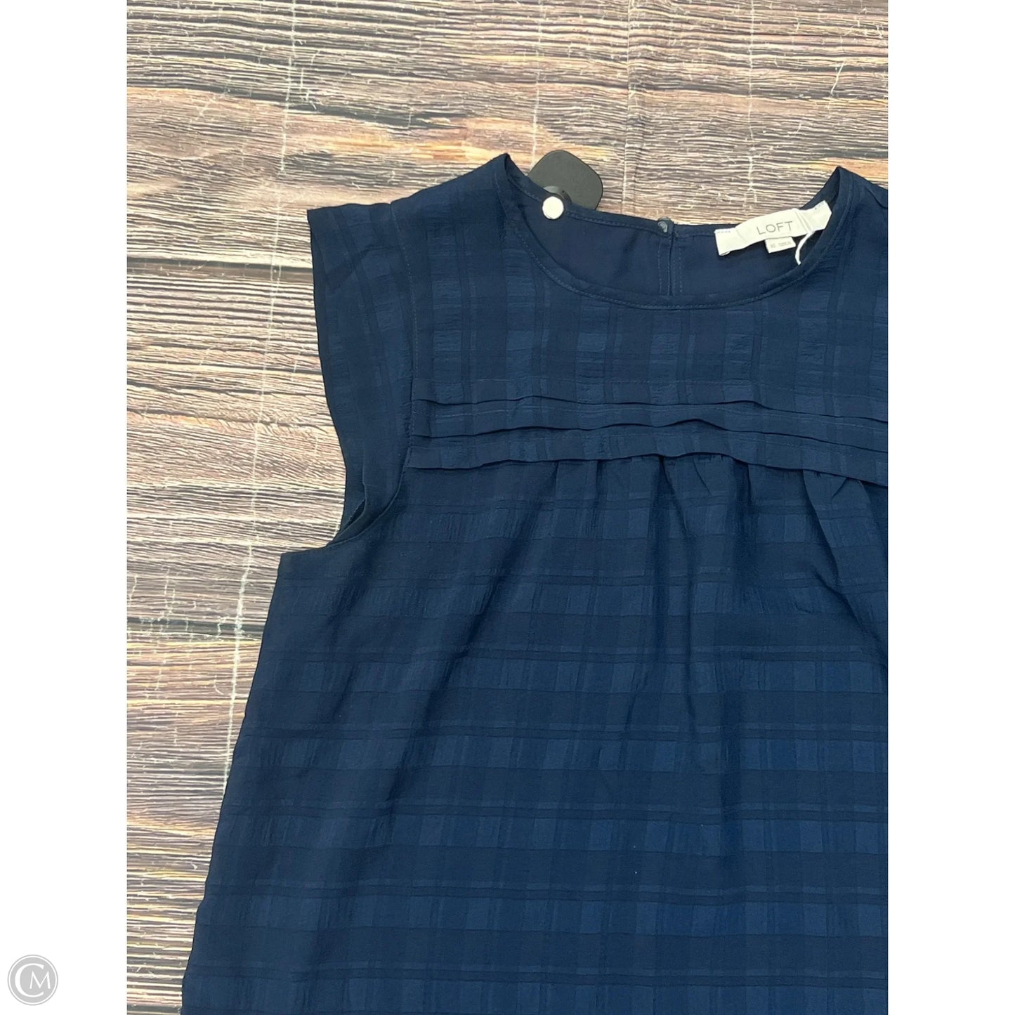 Top Sleeveless By Loft In Navy, Size: Xs