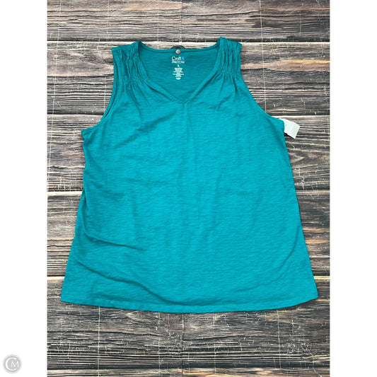 Top Sleeveless By Croft And Barrow In Blue, Size: Xl