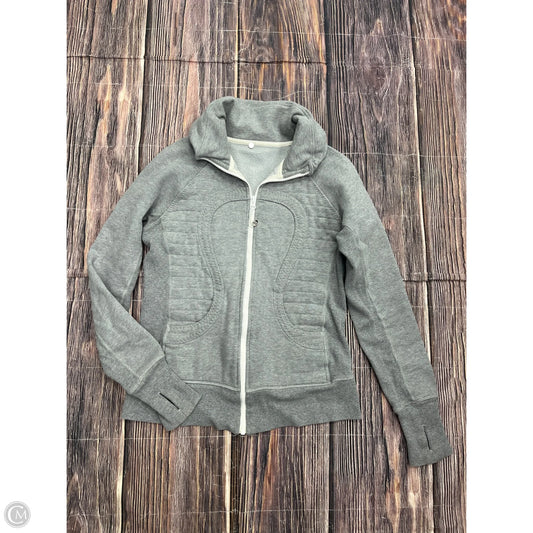 Athletic Jacket By Lululemon In Grey, Size: 6