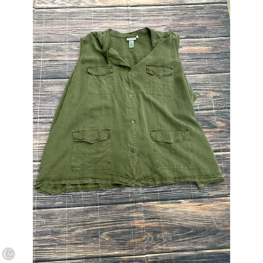 Top Sleeveless By Catherines In Green, Size: 5