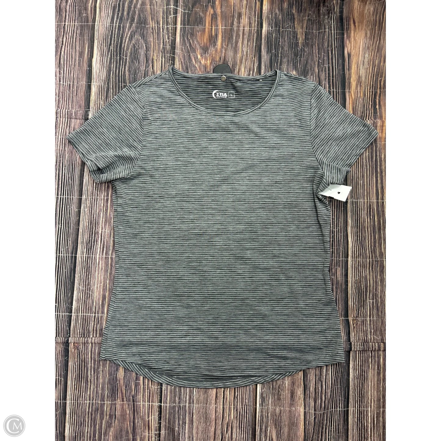 Athletic Top Short Sleeve By Zyia In Grey, Size: L