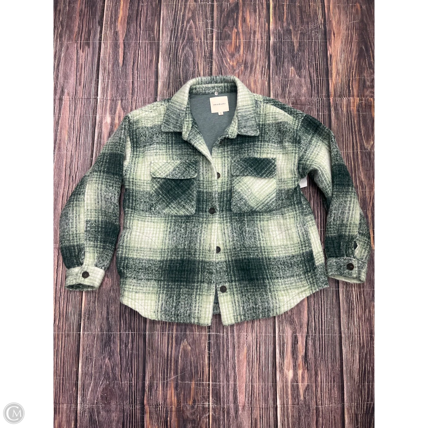 Jacket Shirt By Thread And Supply In Green, Size: Xl