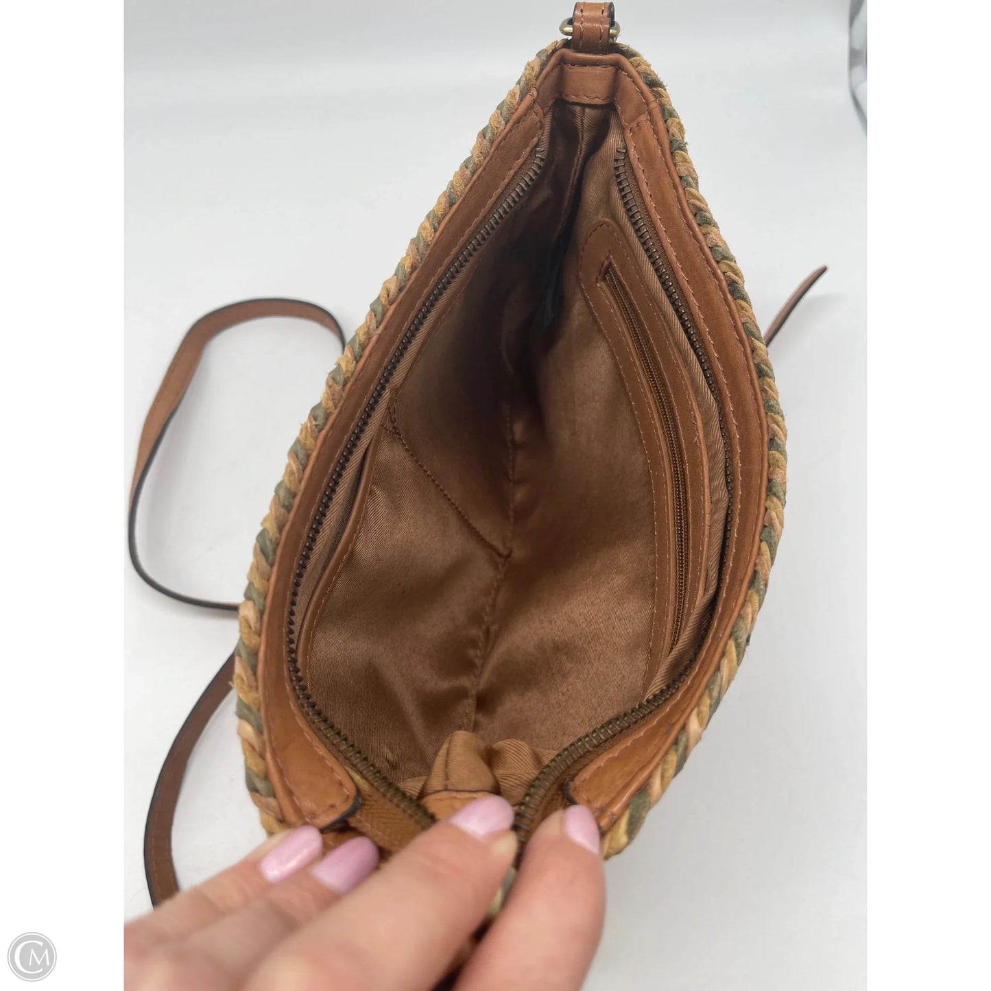 Crossbody Leather By Clothes Mentor, Size: Small