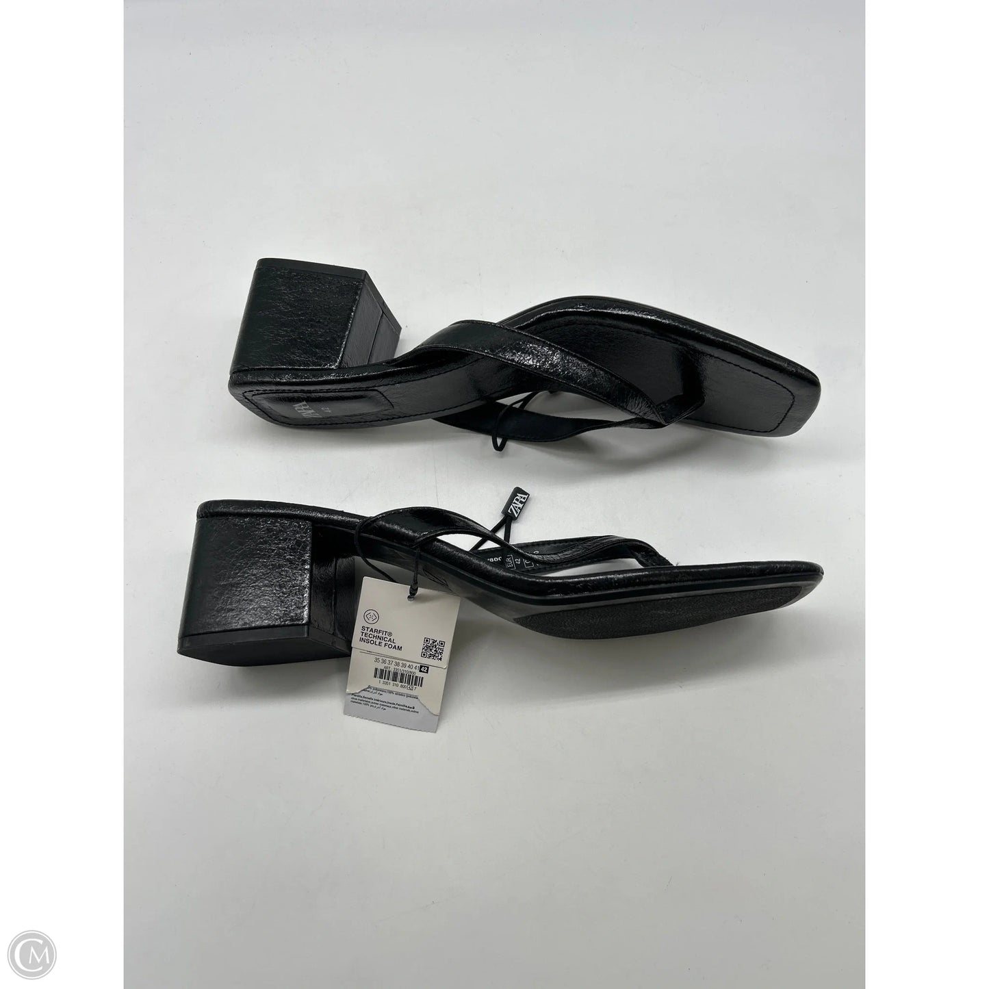 Sandals Heels Block By Zara In Black, Size: 11