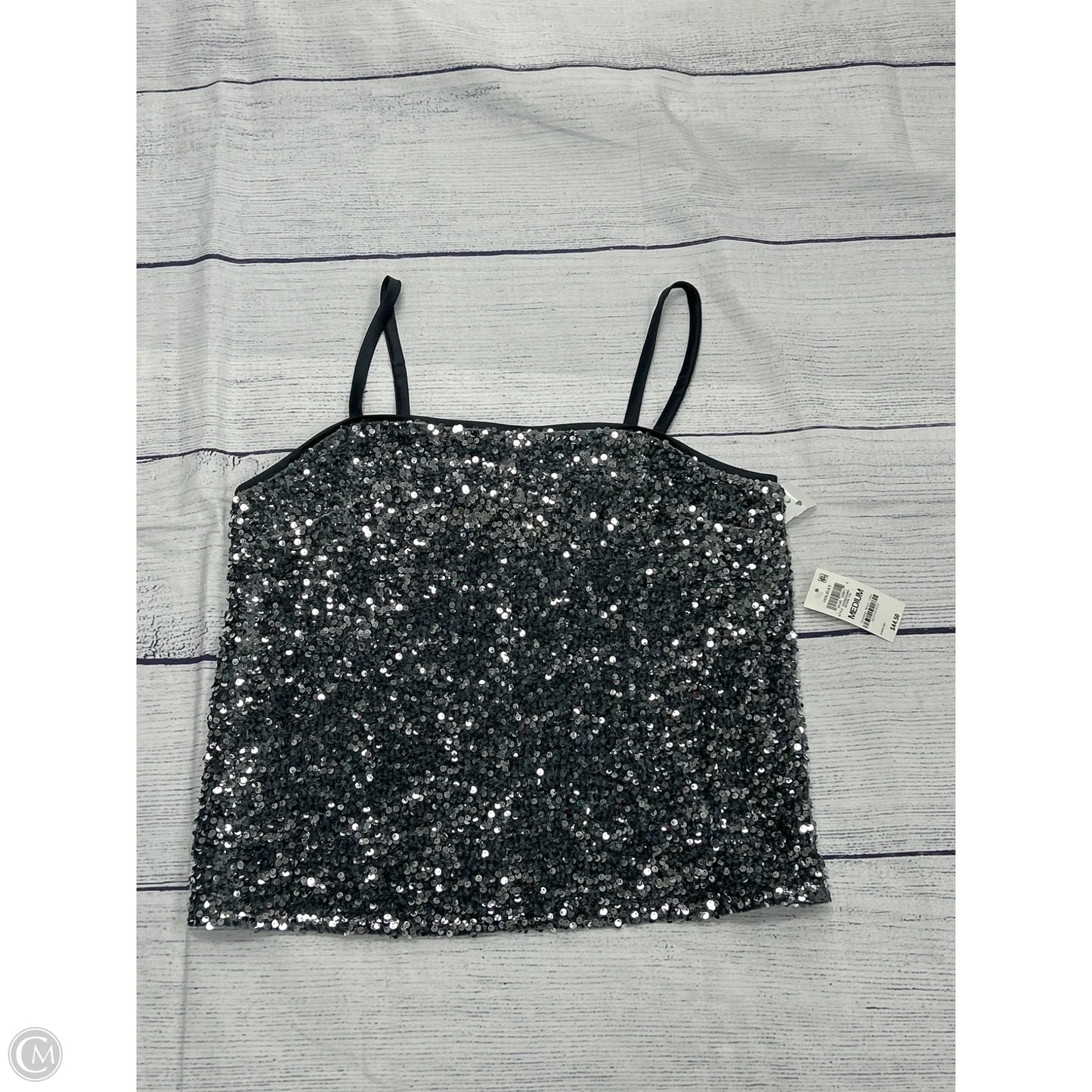 Top Sleeveless By On 34th In Silver, Size: M