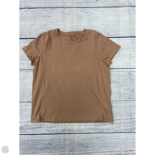 Top Short Sleeve By Madewell In Tan, Size: M