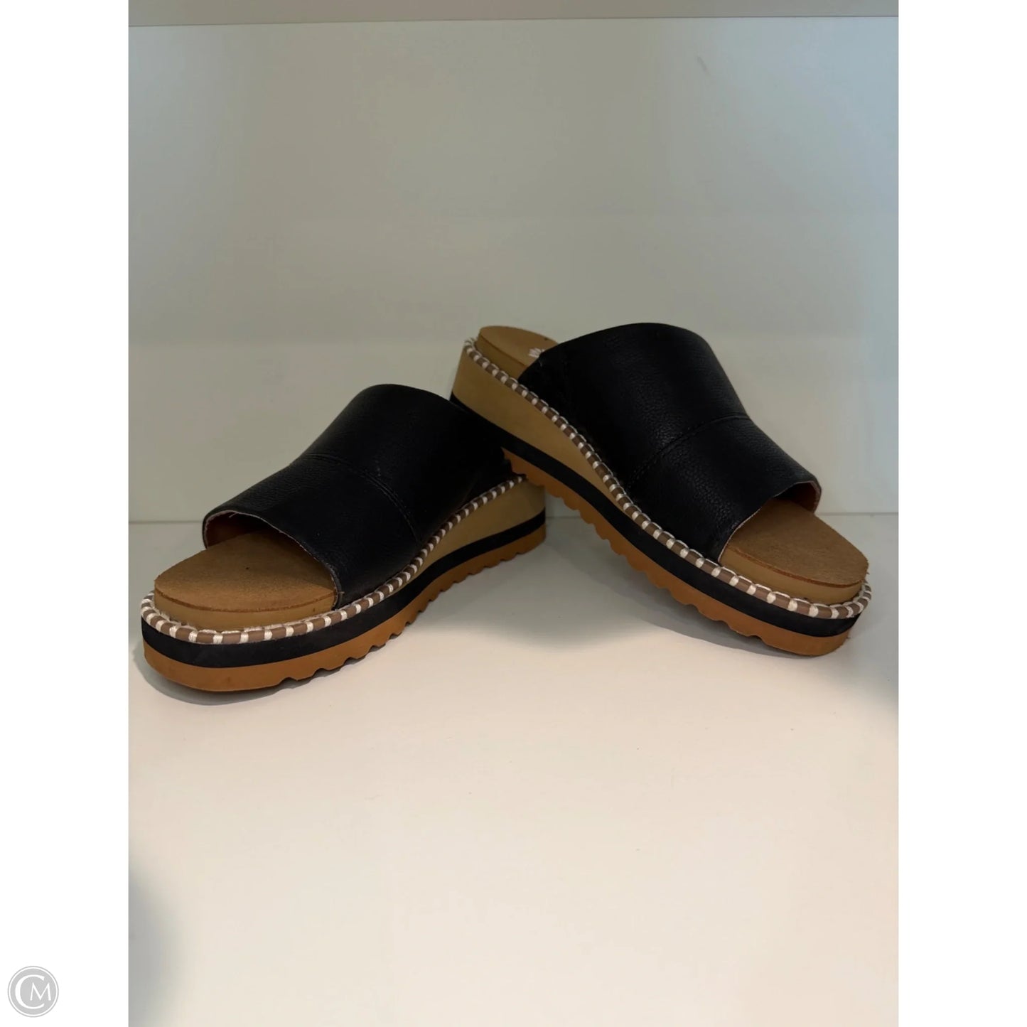 Sandals Heels Wedge By Yellow Box In Beige, Size: 6.5