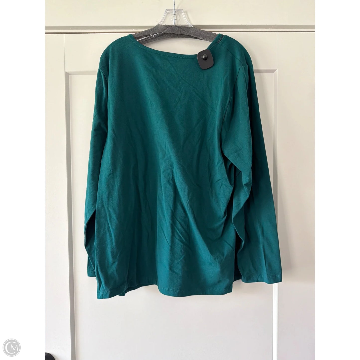 Top Long Sleeve By Cj Banks In Green, Size: 2x