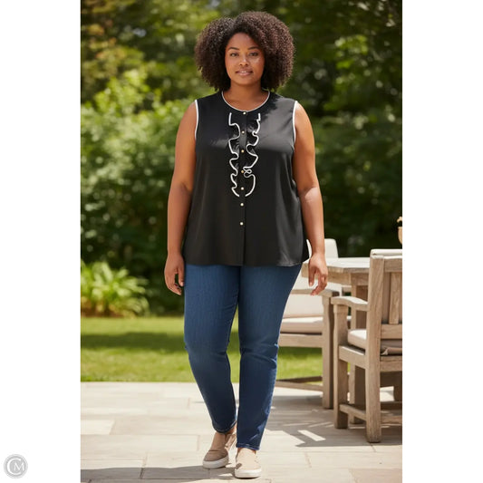 Tank Top By Cable And Gauge In Black, Size: 2x