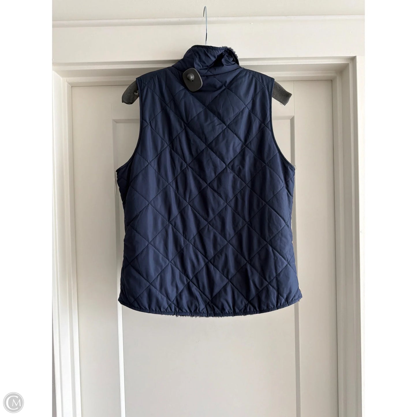 Vest Faux Fur & Sherpa By Clothes Mentor In Navy, Size: S