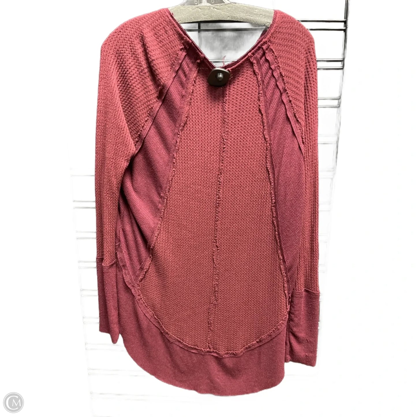 Top Long Sleeve By We The Free In Maroon, Size: S