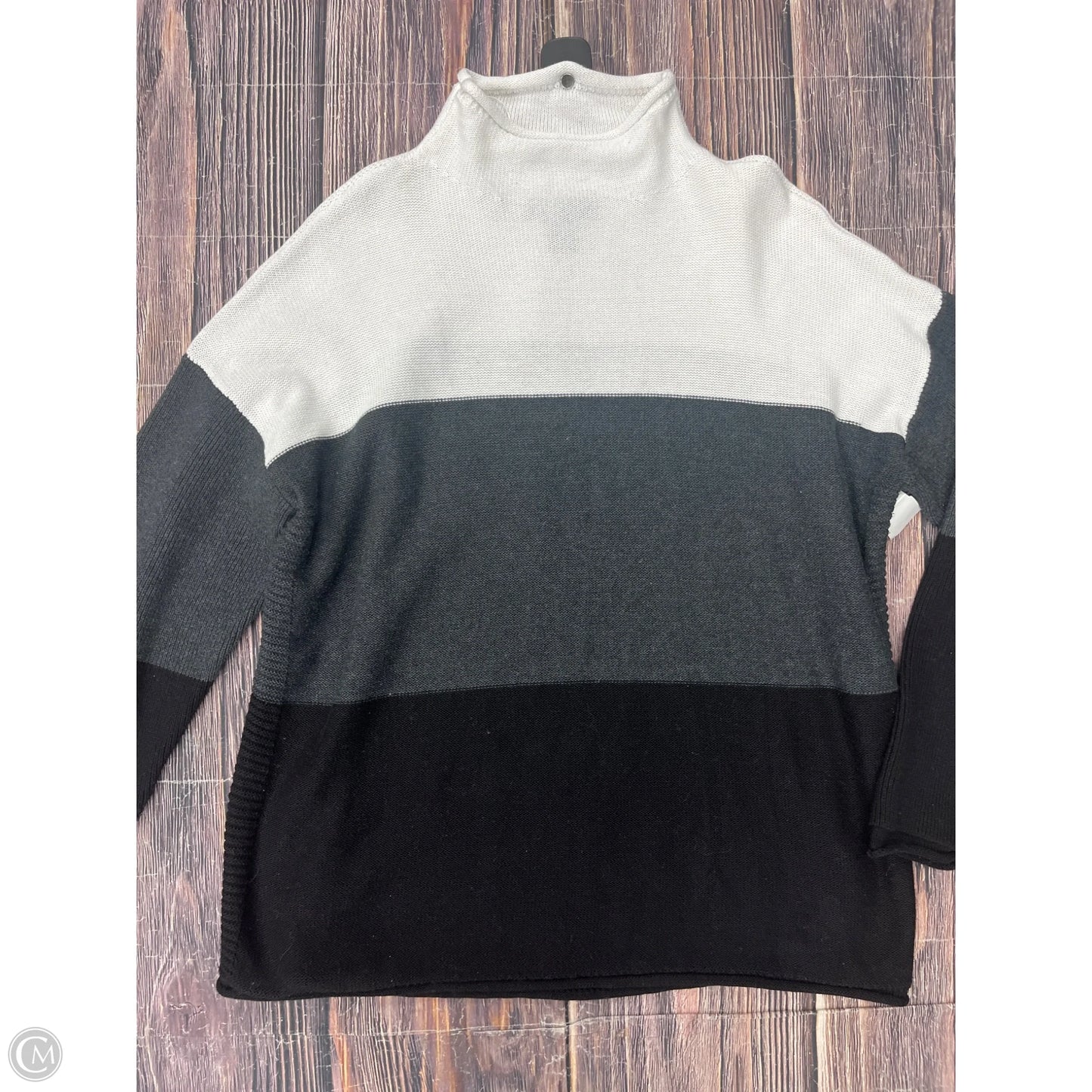 Sweater By Tahari In Striped Pattern, Size: 1x