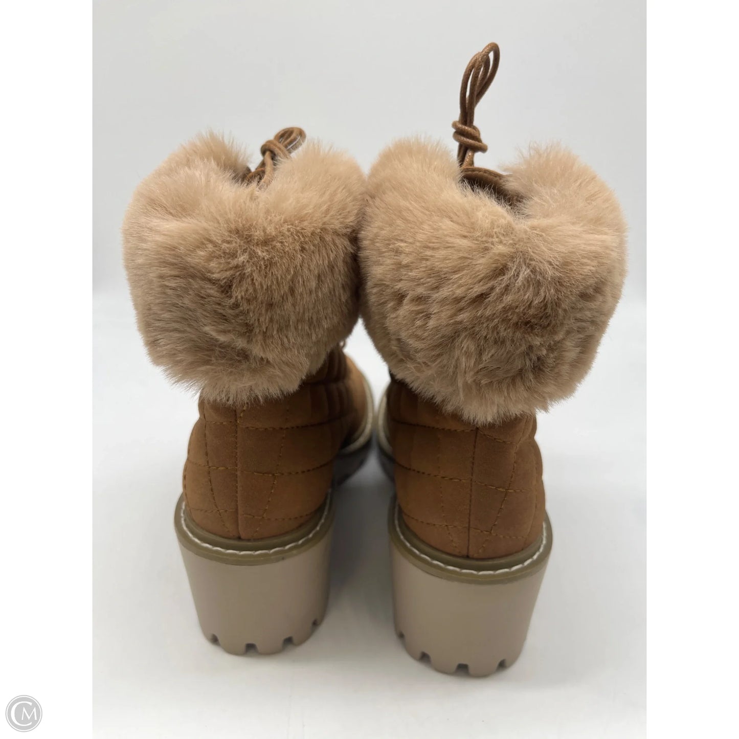 Boots Ankle Heels By Nicole Miller In Tan, Size: 7.5