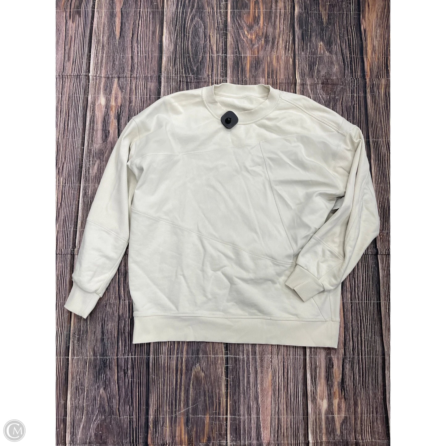 Athletic Sweatshirt Crewneck By Lululemon In Cream, Size: 14