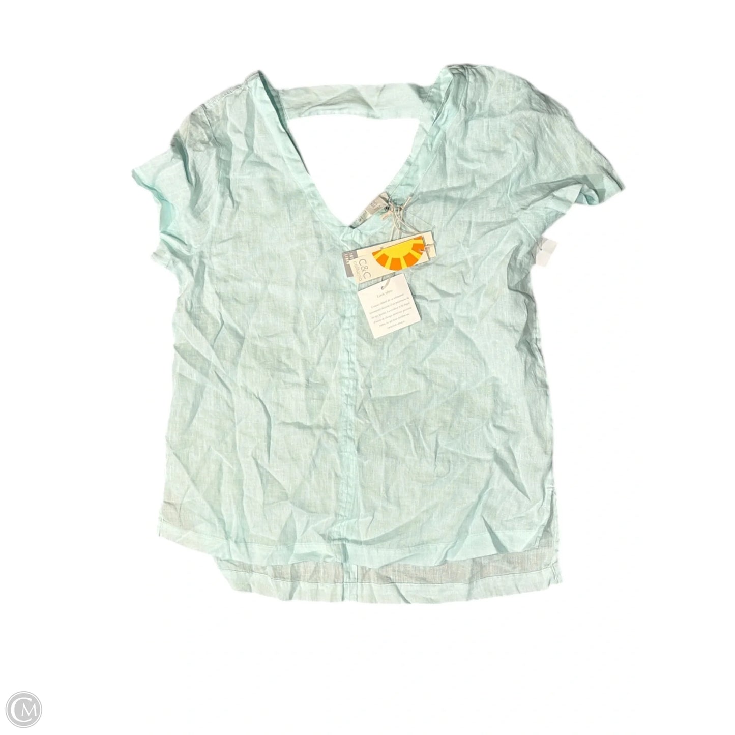 Top Short Sleeve By C And C In Blue, Size: M