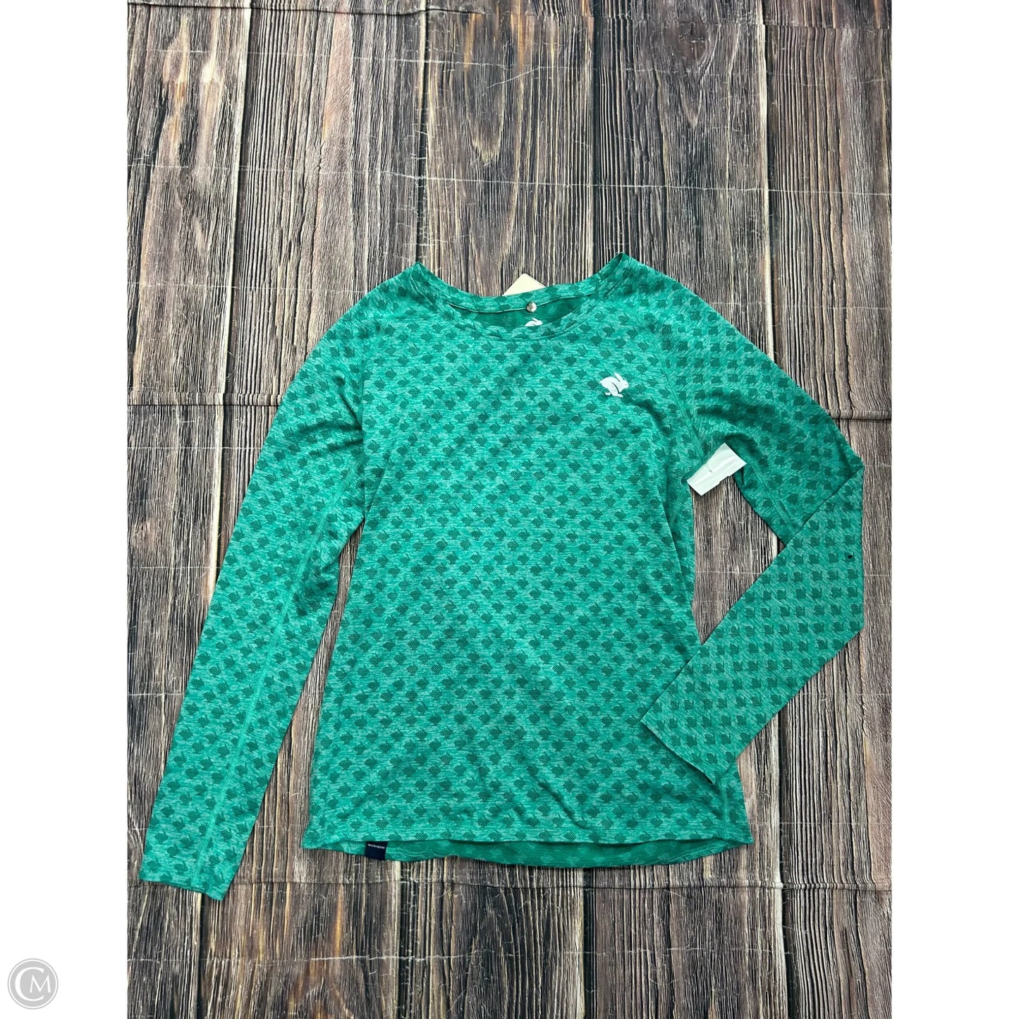 Athletic Top Long Sleeve Collar By Rabbit In Blue, Size: M