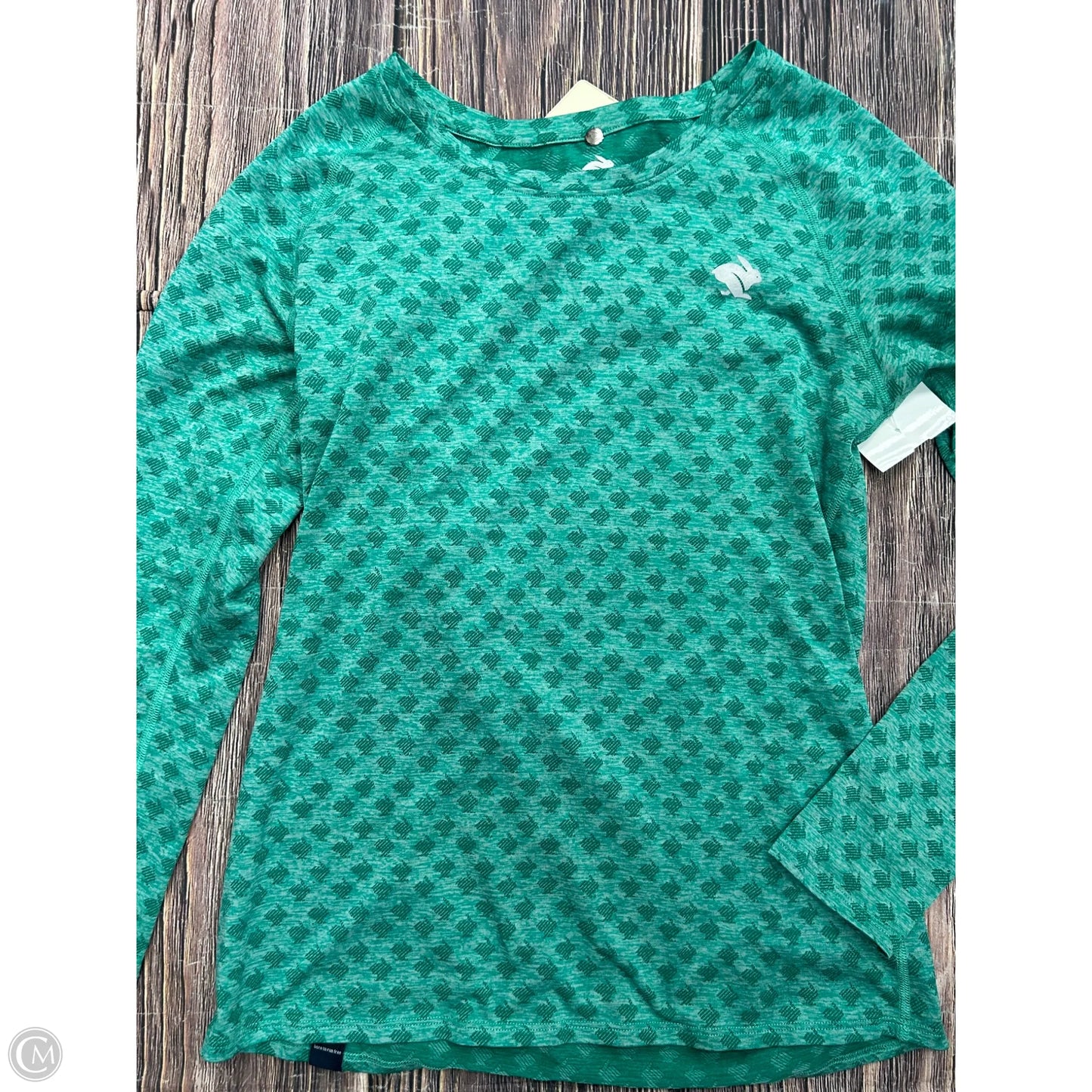 Athletic Top Long Sleeve Collar By Rabbit In Blue, Size: M