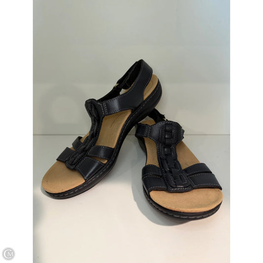 Sandals Flats By Clarks In Black, Size: 6.5