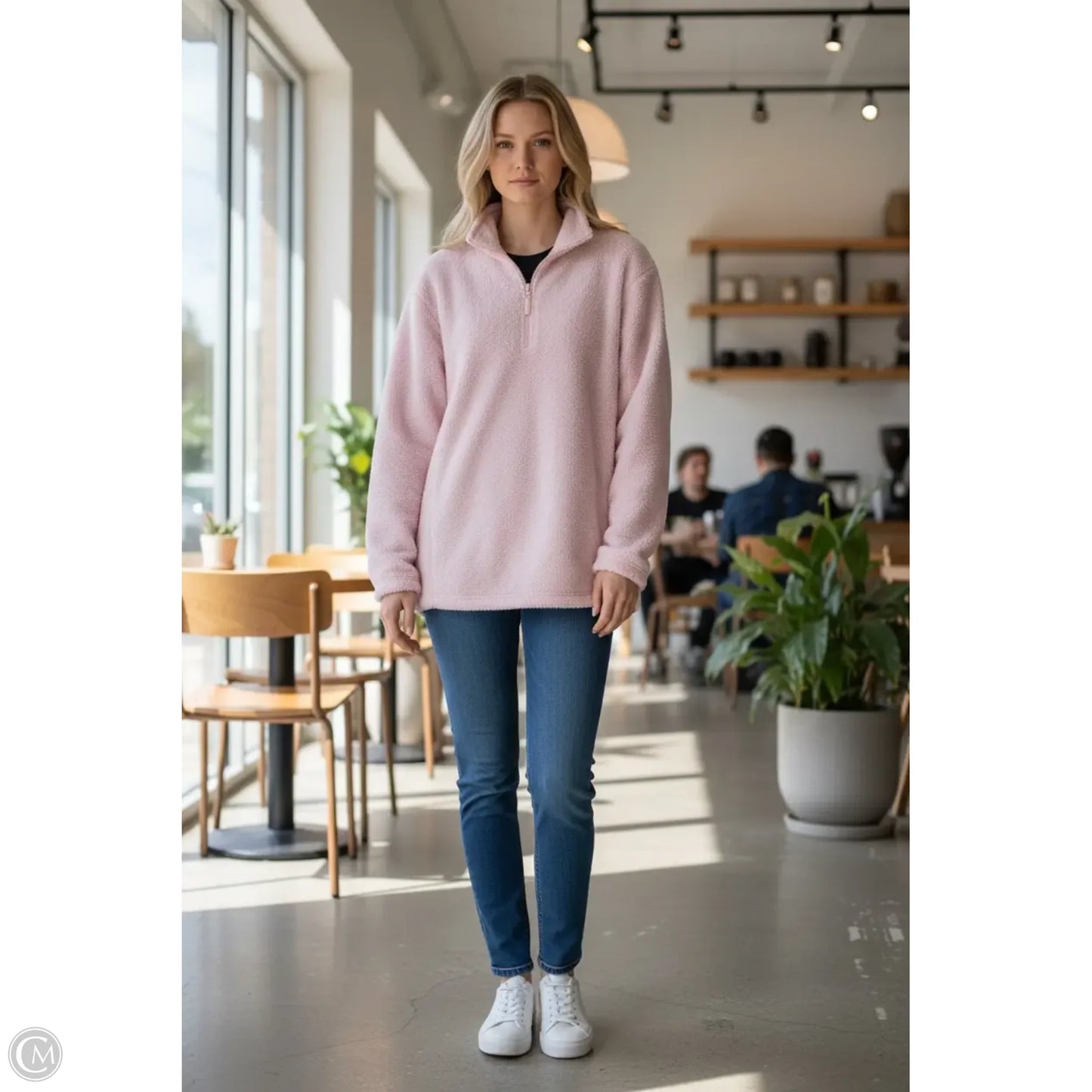 Sweatshirt Collar By Lands End In Pink, Size: 22