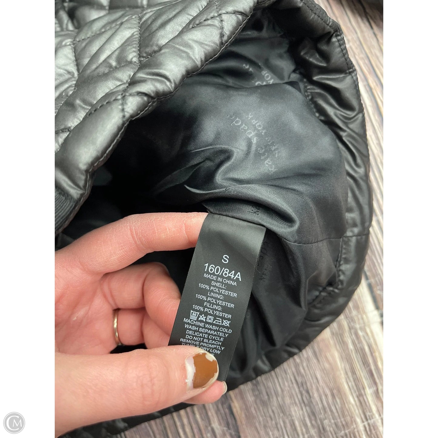 Jacket Designer By Kate Spade In Black, Size: S