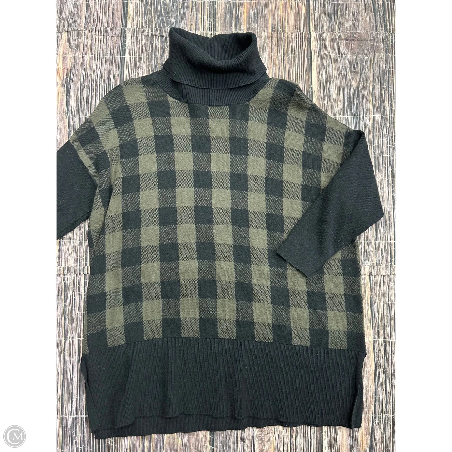 Sweater By Loft In Checkered Pattern, Size: M