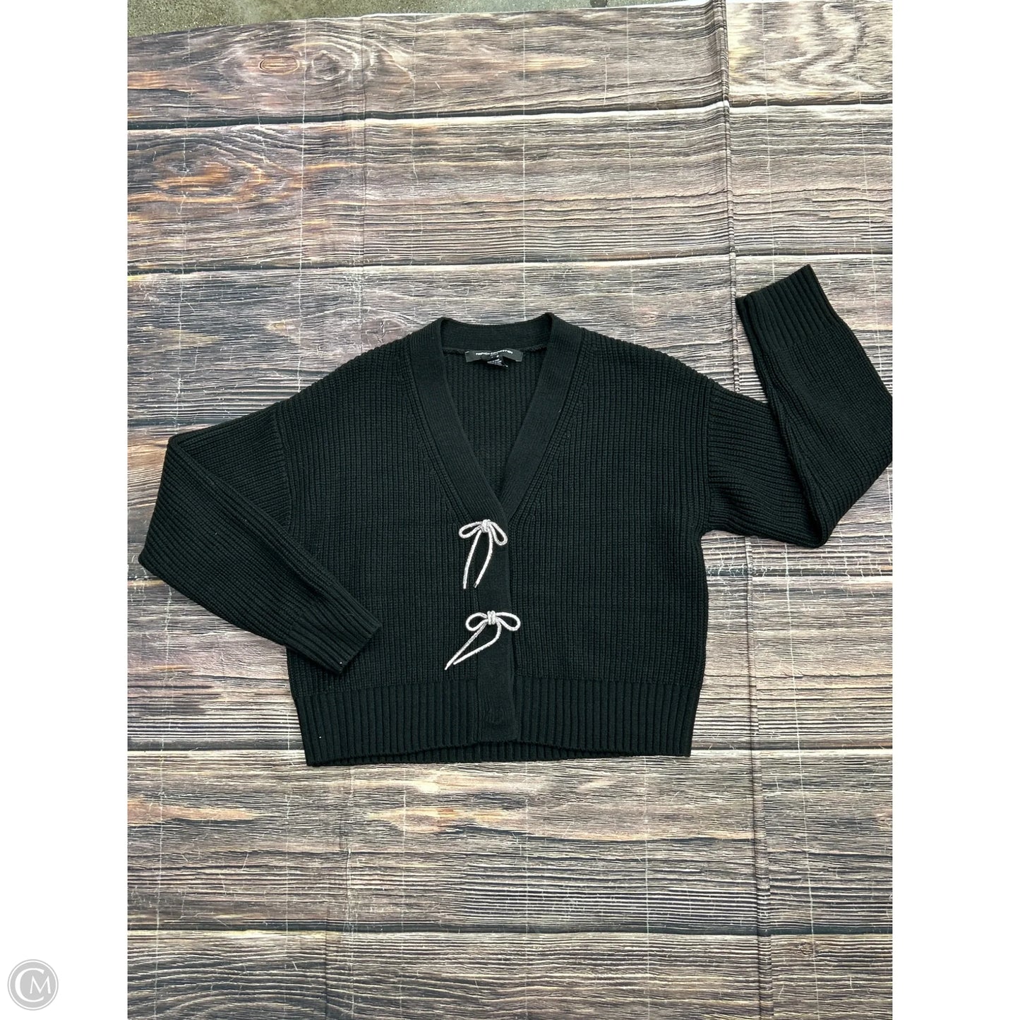 Sweater Cardigan By French Connection In Black, Size: S