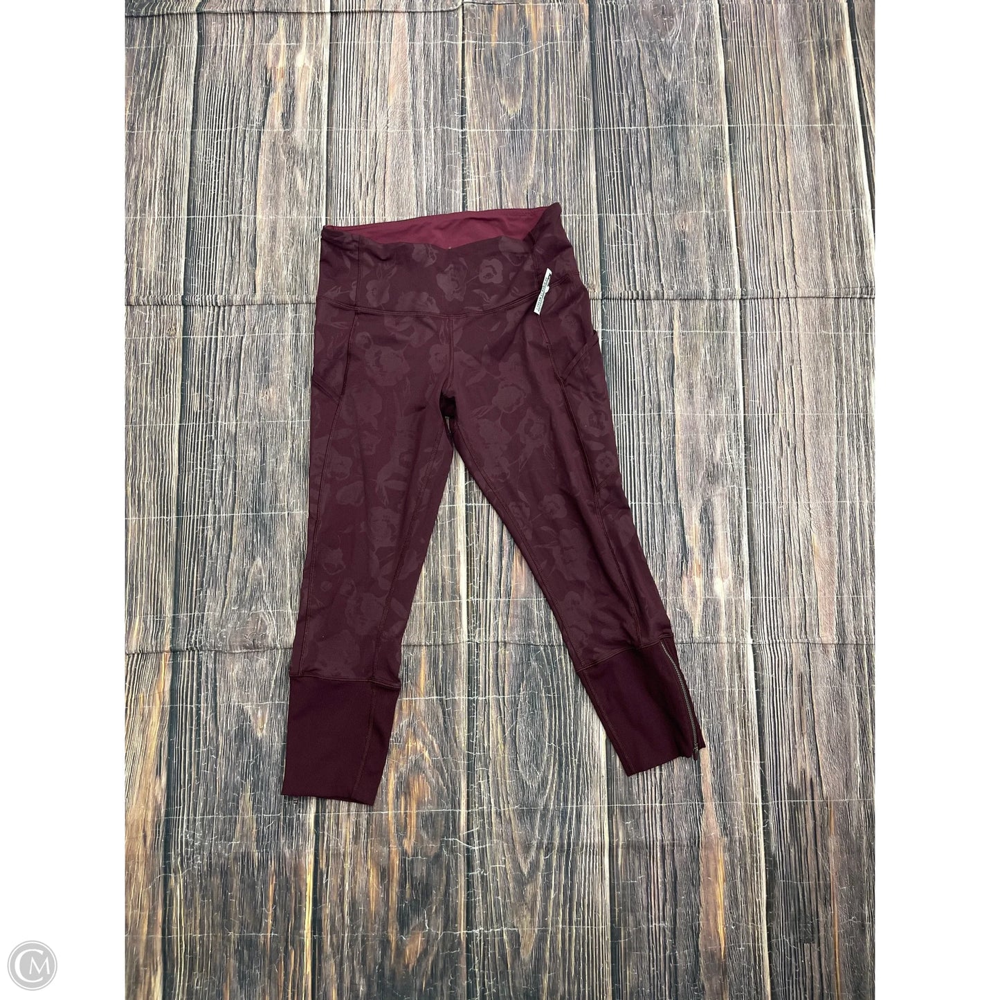 Athletic Leggings By Lululemon In Red, Size: 10