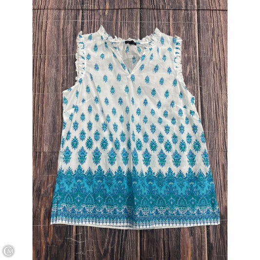 Tank Top By Talbots In Blue & White, Size: S
