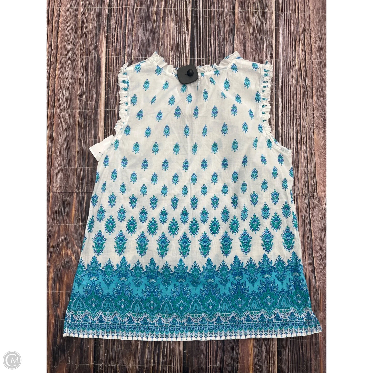 Tank Top By Talbots In Blue & White, Size: S