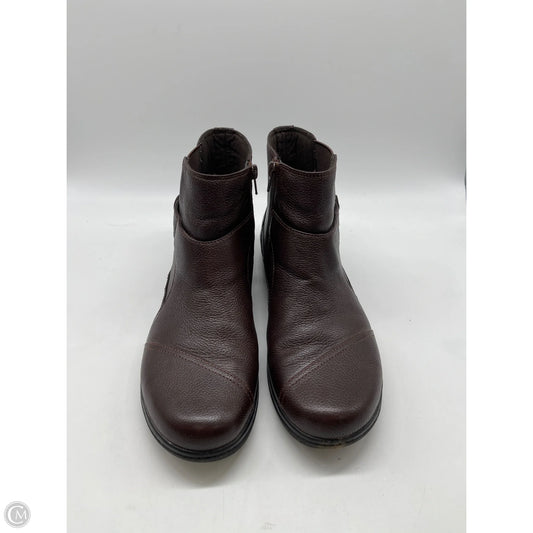 Boots Ankle Flats By Clarks In Brown, Size: 11