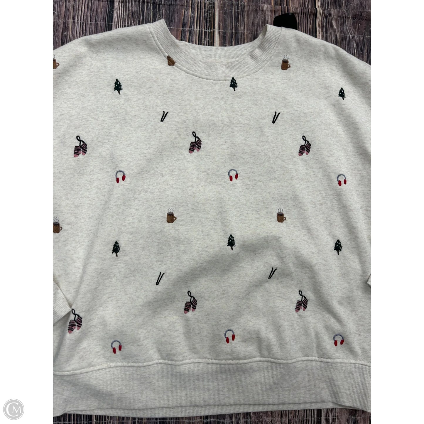 Sweatshirt Crewneck By Maurices In Cream, Size: Xl