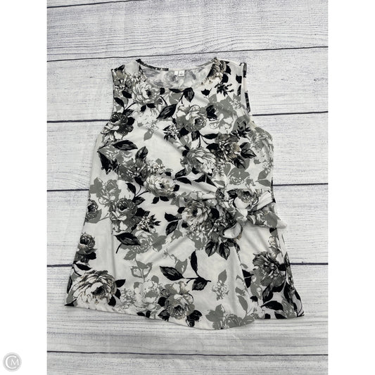 Top Short Sleeve By Elle In Grey, Size: L