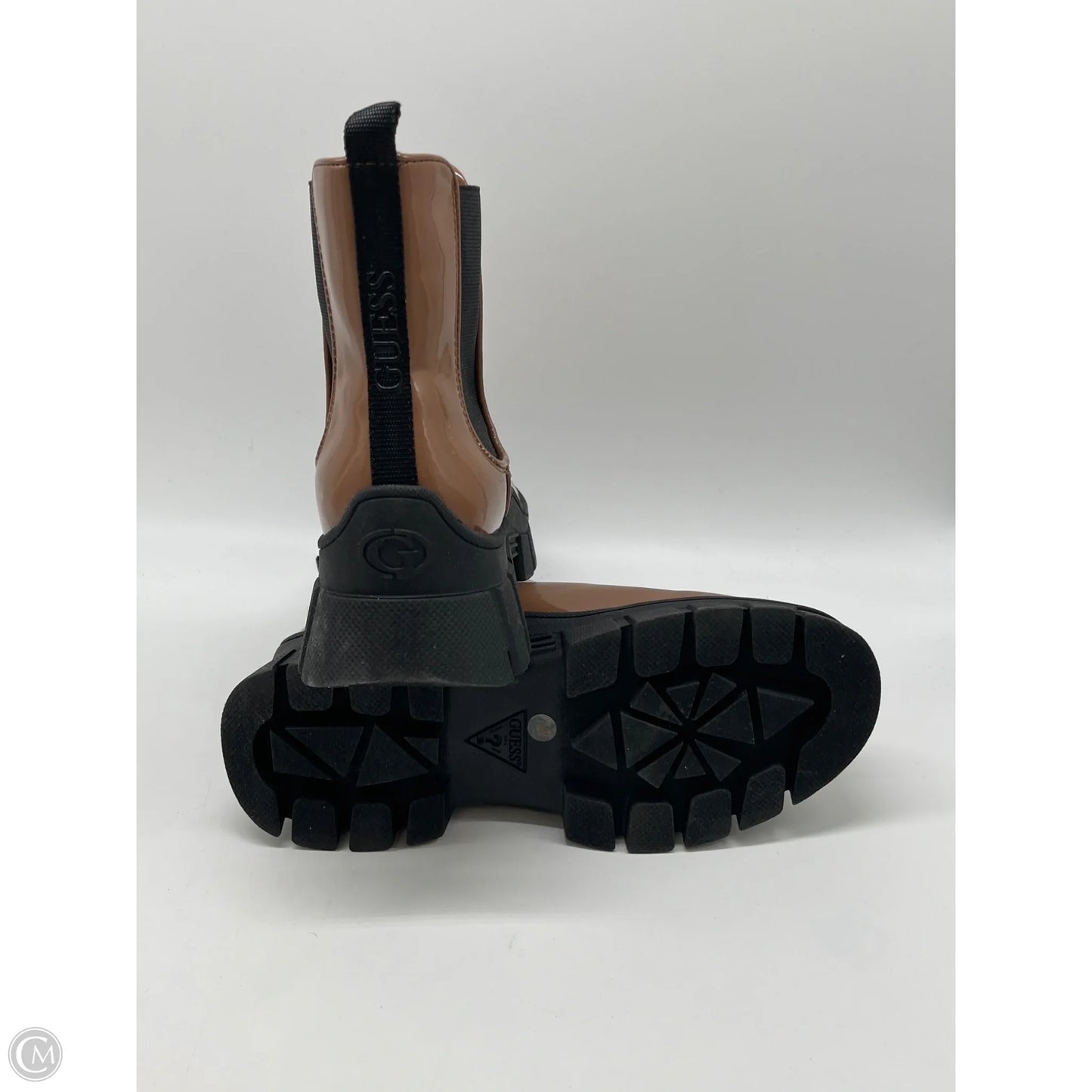 Boots Ankle Flats By Guess In Brown, Size: 7.5