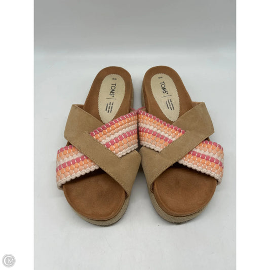 Sandals Flats By Toms In Tan, Size: 8