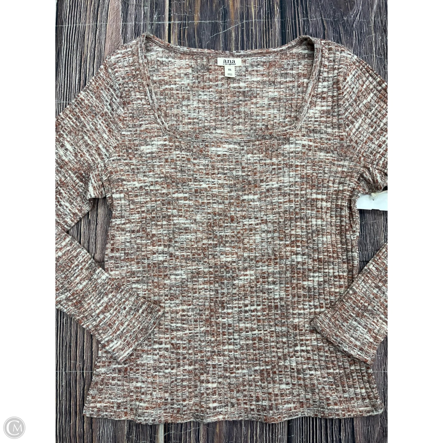 Top Long Sleeve By Ana In Orange, Size: 1x