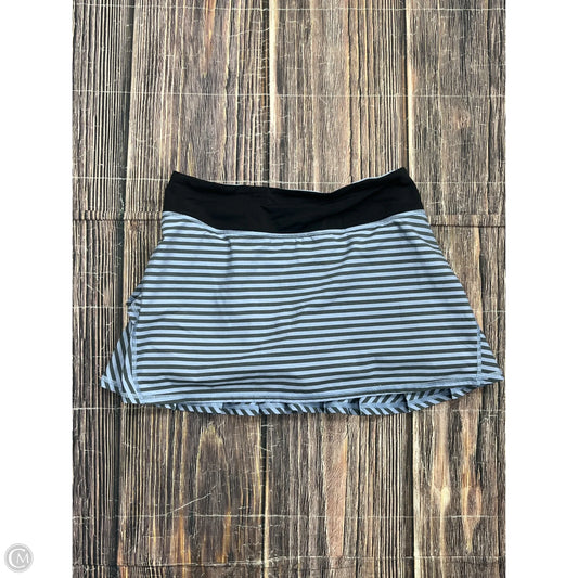 Athletic Skort By Lululemon In Striped Pattern, Size: 4