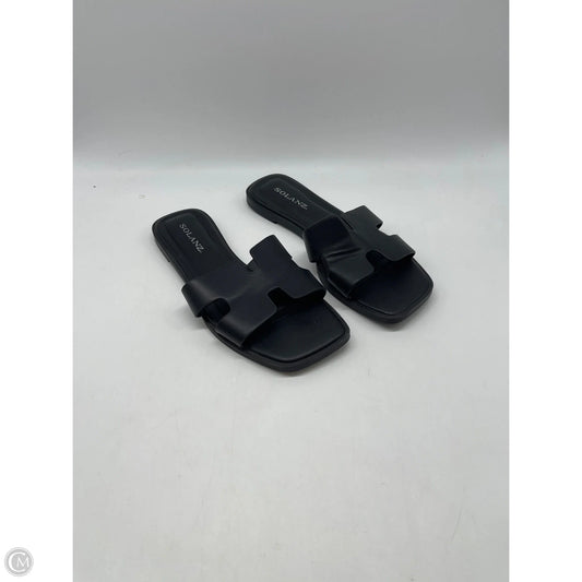 Sandals Flats By Solanz In Black, Size: 7
