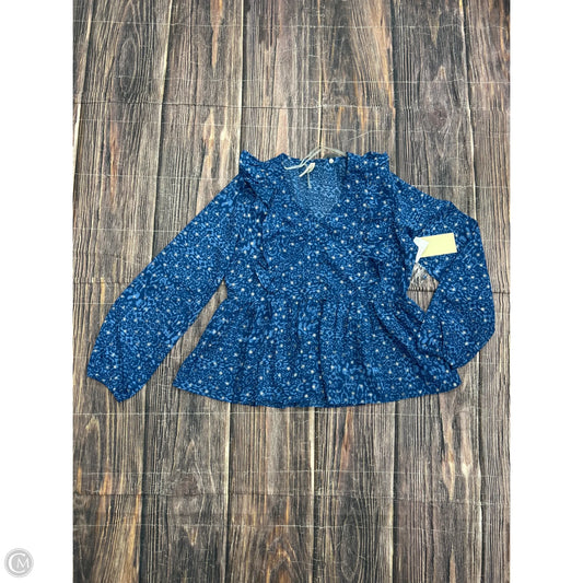 Top Long Sleeve By Clothes Mentor In Blue, Size: M
